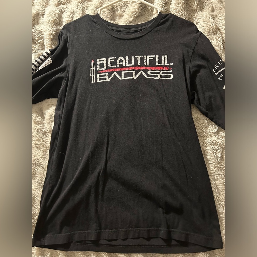 Unisex black long- sleeve t-shirt